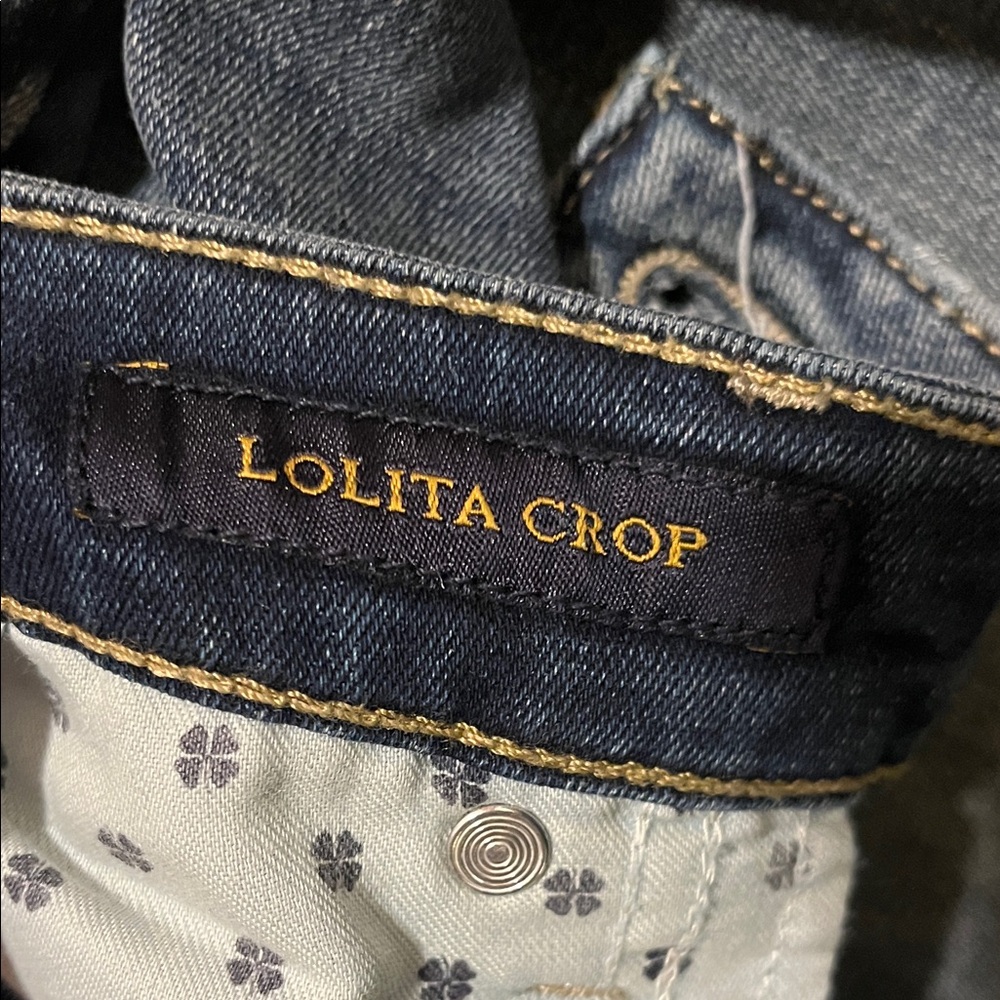 Women’s Lucky Brand Lolita Crop Dark Blue Skinny Jeans Size 12 - Picture 3 of 8